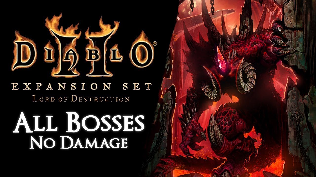 Diablo II: Lord of Destruction - All Super Uniques as Sorceress【No Damage, Mercenary, Portals】