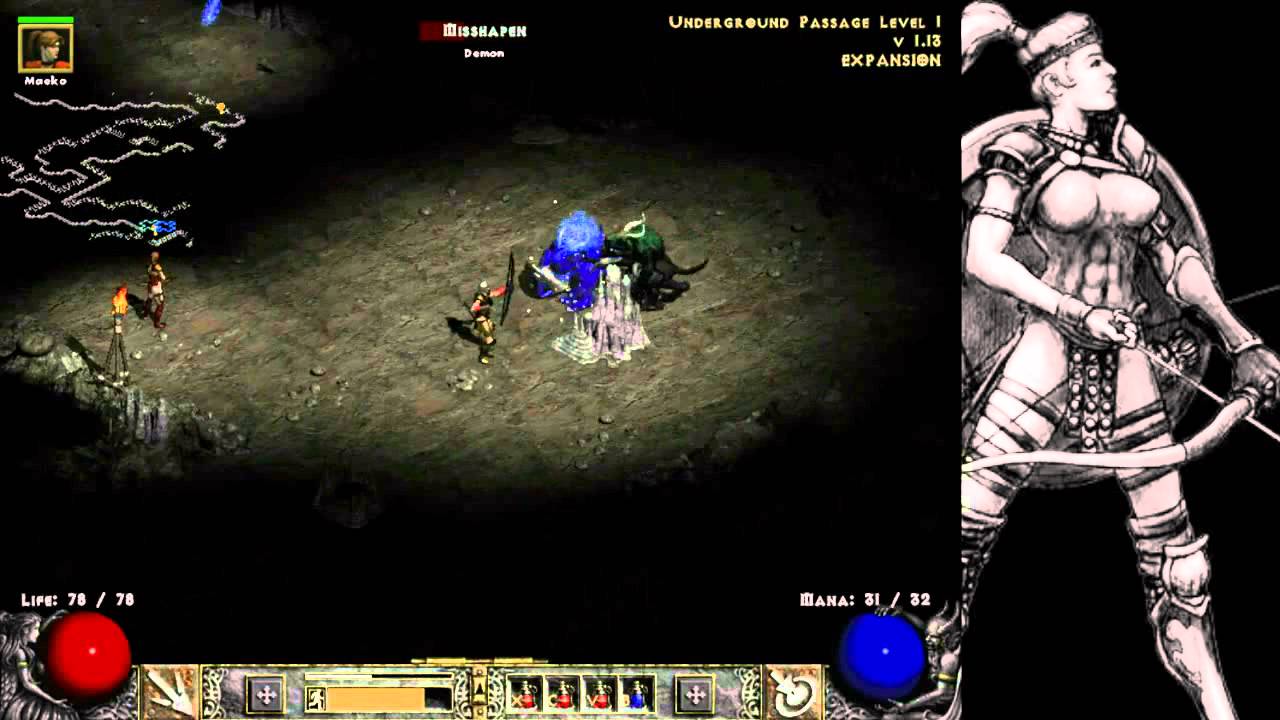Diablo 2 LOD Amazon Bowazon Walkthrough - Part 6: The Underground Passage
