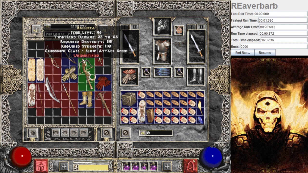 Diablo 2  - 2000 Pindleskin Runs