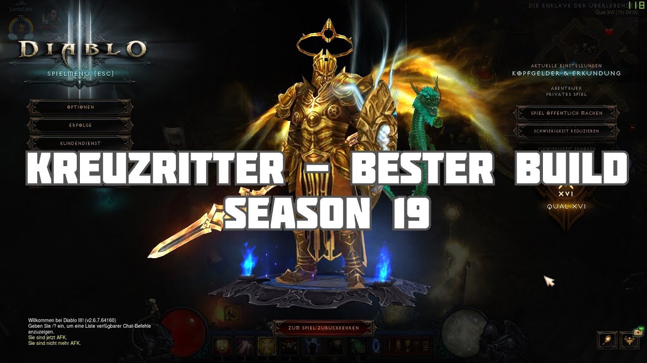 Diablo 3: Kreuzritter Bester Build für Season 19 (new Set)