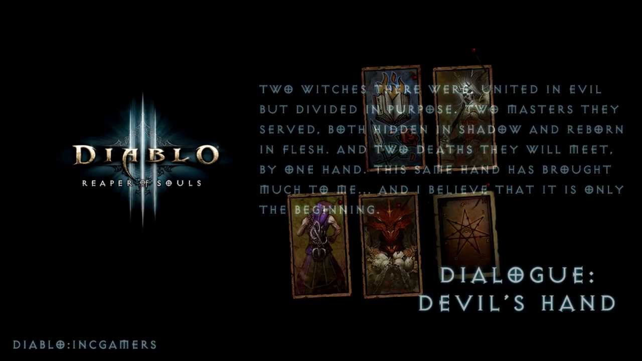 Diablo 3 Reaper of Souls - Devil's Hand Dialogue (Spoiler)