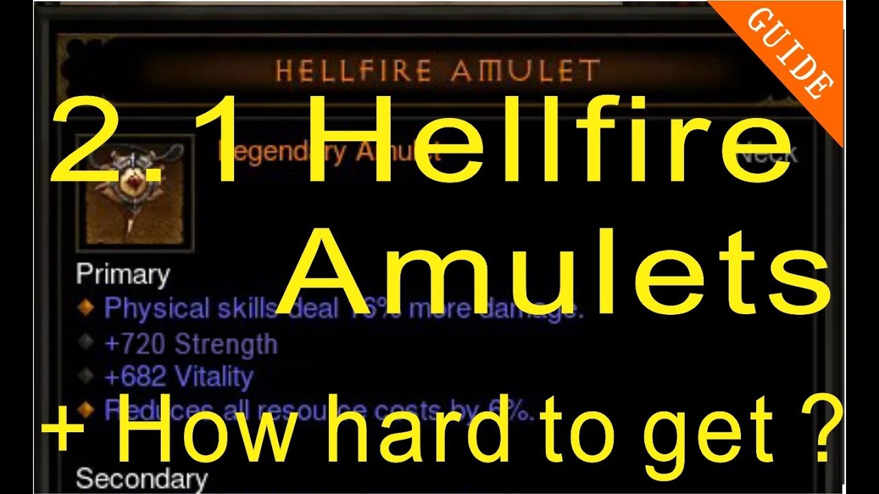 Diablo 3 Reaper of Souls: Patch 2.1 Hellfire Amulet + Step by Step Guide