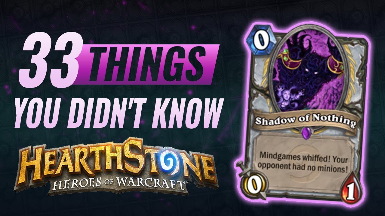33 Things You Did Not Know about Hearthstone | Solem