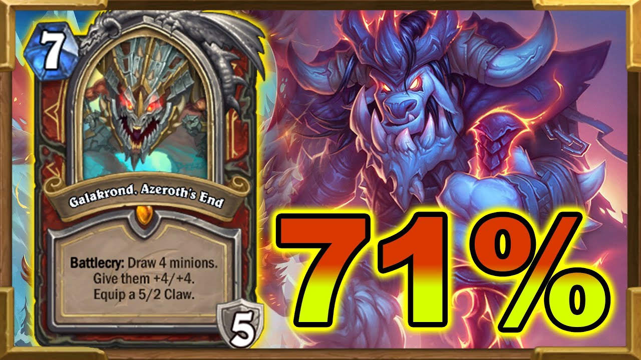 Best Deck In Standard With Over 71% Winrate | Galakrond Warrior | New Ranking System | Hearthstone