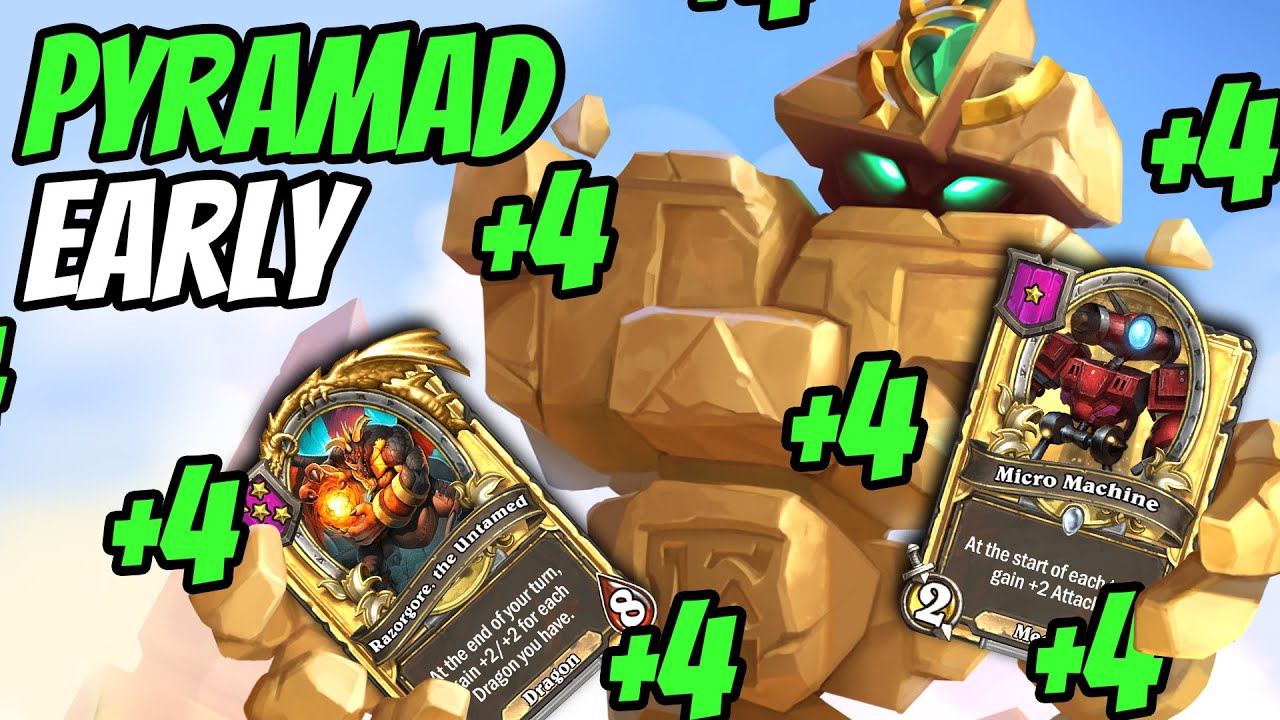 How To Play Pyramad Early Game - Hearthstone Battlegrounds