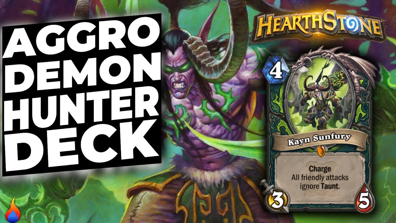 *NEW* AGGRO DEMON HUNTER DECK LIST AND GAMEPLAY - Hearthstone Ashes of Outland