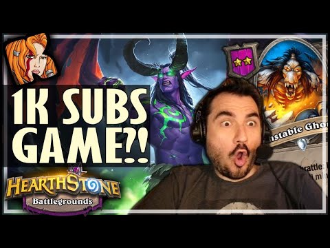 ONE GAME FOR 1000 SUBS?! - Hearthstone Battlegrounds