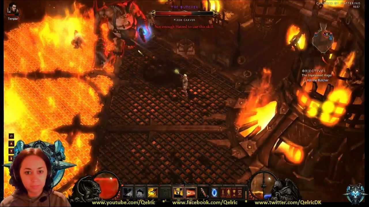 QELRIC vs "THE BUTCHER" "Diablo 3" gameplay/commentary