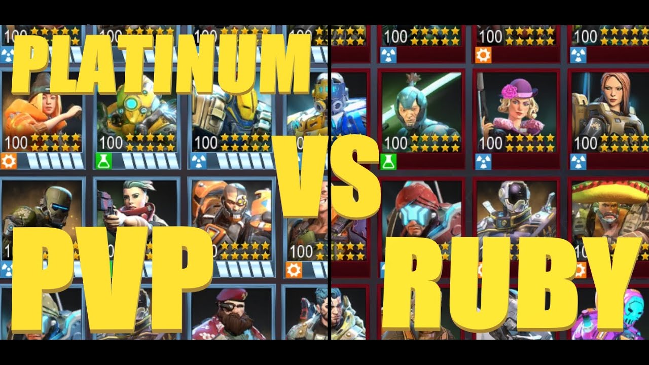 HERO HUNTERS #pvp platinum vs ruby