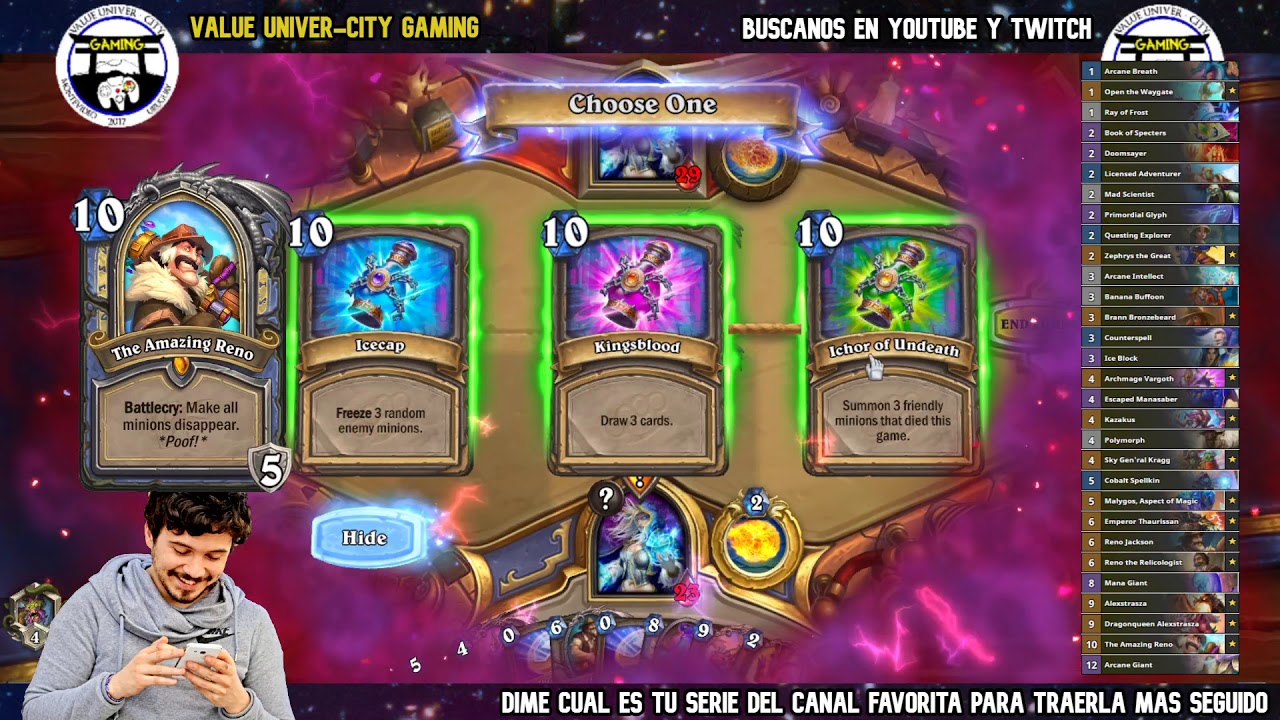 🎴 LORD OF THE RNGs - Directo desde Twitch! (Hearthstone Triple Reno Deck) Wild