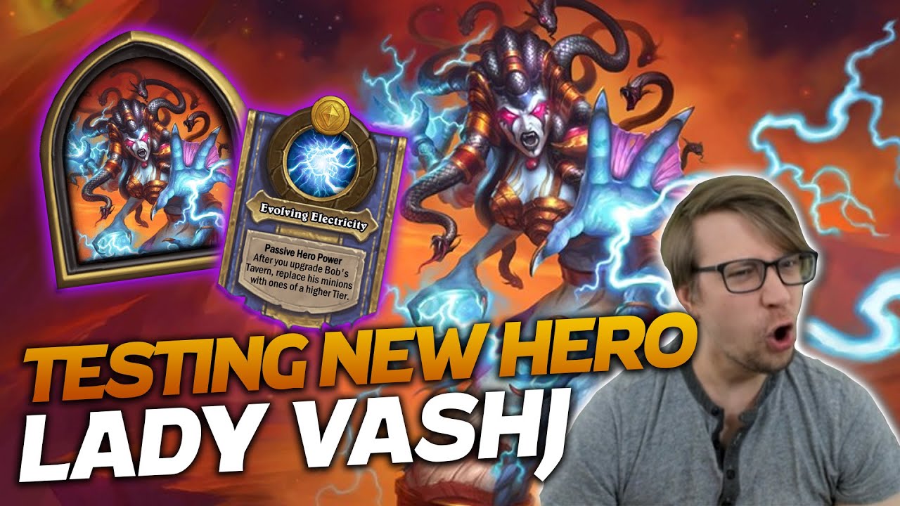 Testing the New Hero: Lady Vashj! | Hearthstone Battlegrounds | Savjz
